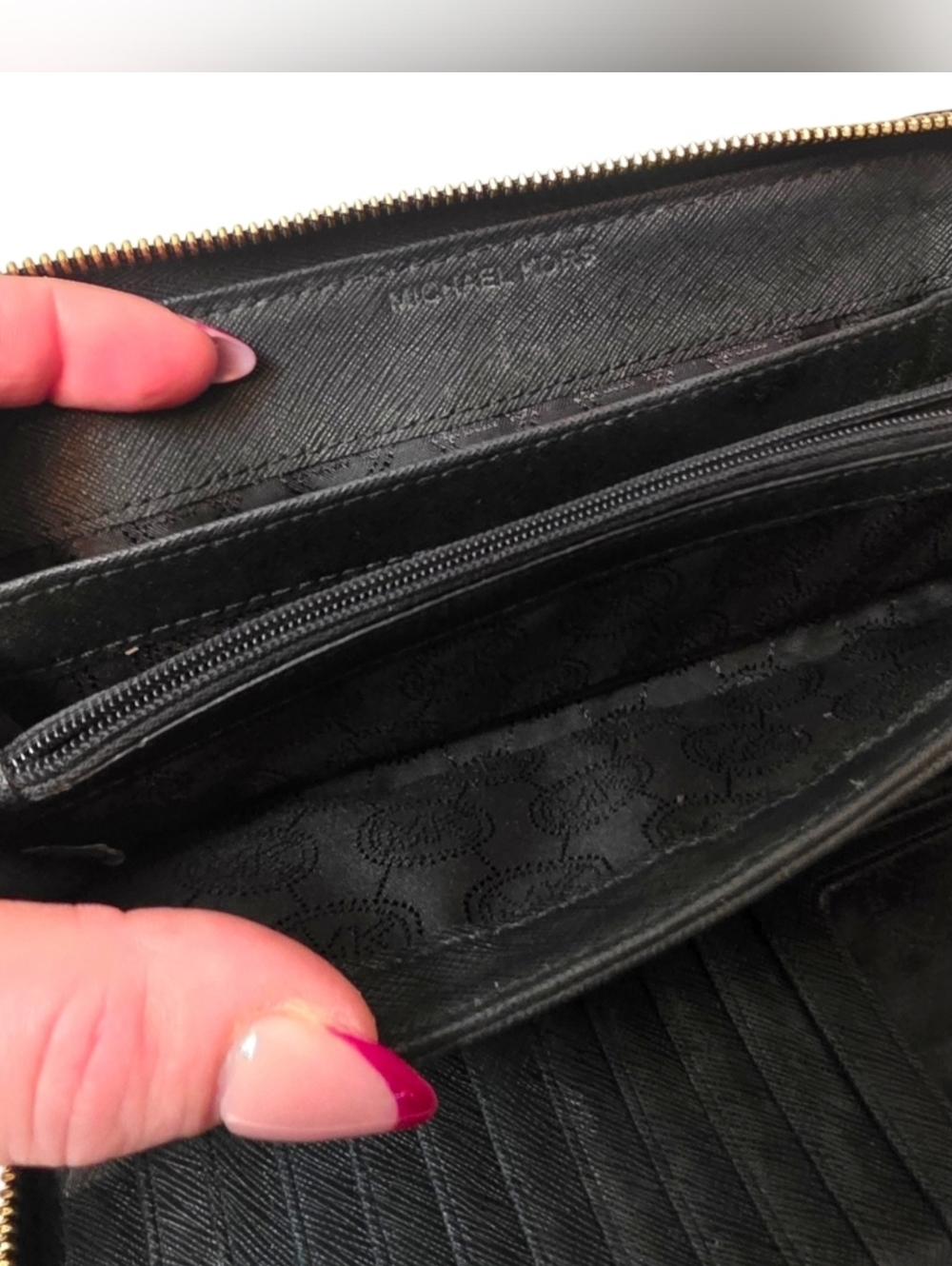 Michael Kors Large Selma Black Saffiano Leather Satchel + Lg Wallet Wristlet - Picture 12 of 16